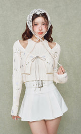 モデル：160cm（着用サイズ：FREE　着用カラー：WHT）