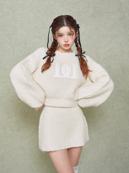 Quilted Logo Knit Set-up