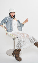 モデル：160cm（着用サイズ：FREE　着用カラー：WHT）