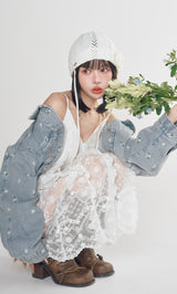 モデル：160cm（着用サイズ：FREE　着用カラー：WHT）