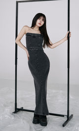 モデル：160cm（着用サイズ：FREE　着用カラー：BLK）