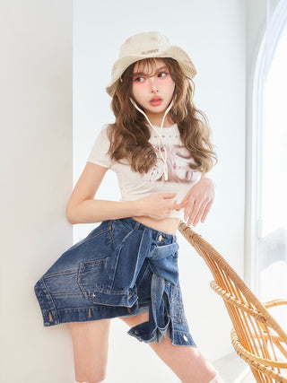 モデル：160cm（着用サイズ：S　着用カラー：BLU）