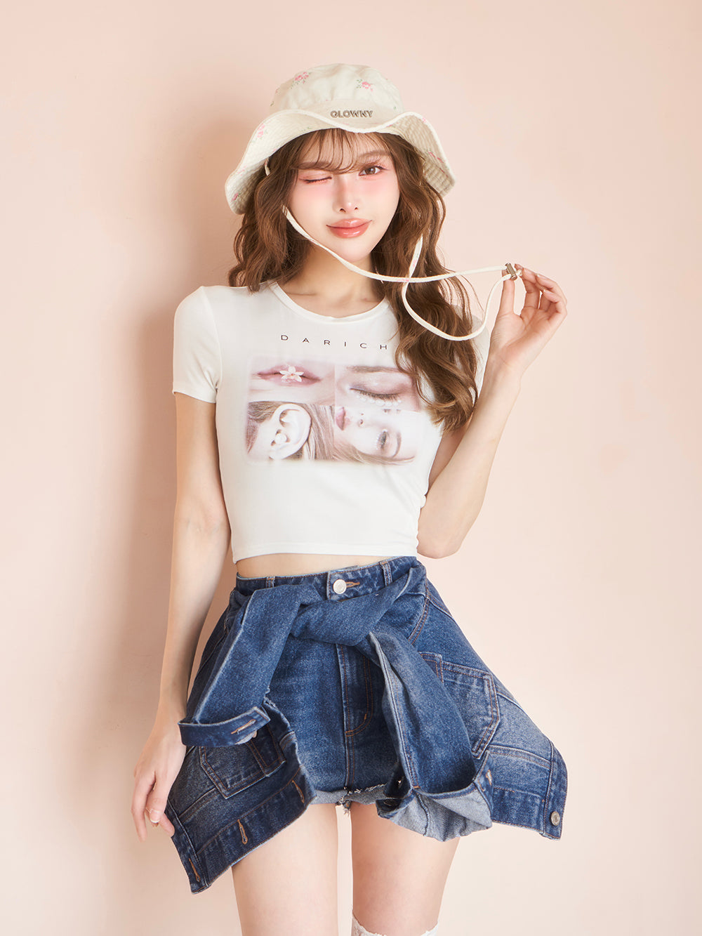 レディフォトコンパクトTシャツ - wht