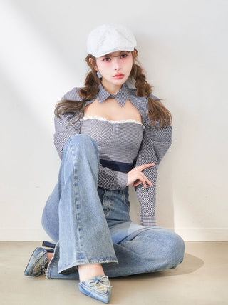 モデル：160cm（着用サイズ：FREE　着用カラー：NVY）