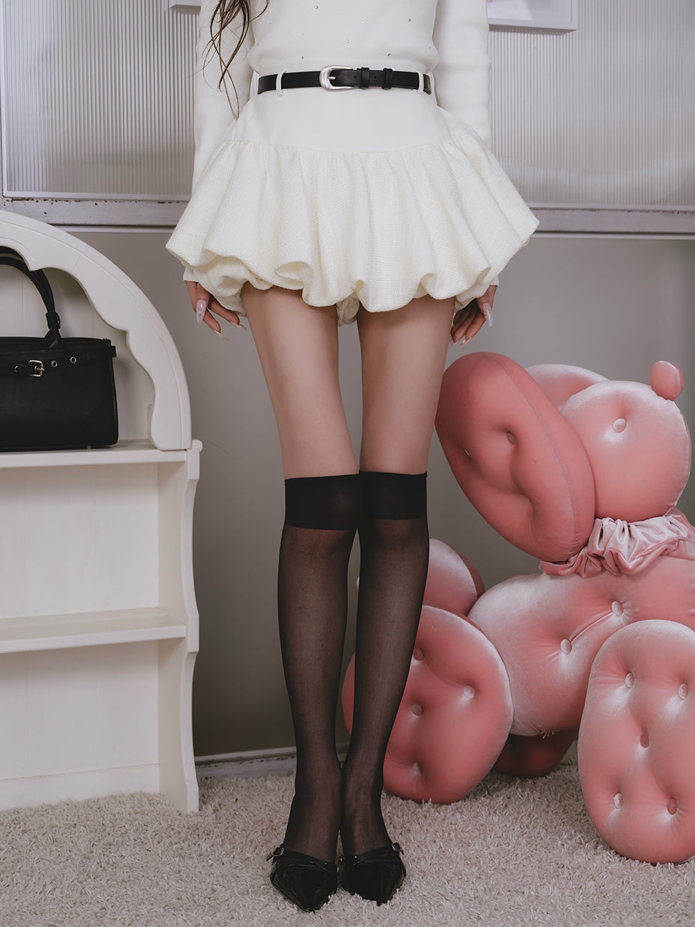 ドッキングツイードバルーンミニスカート