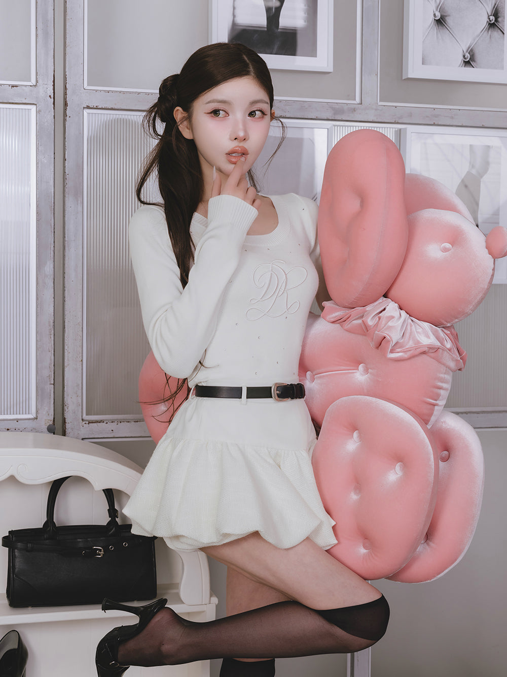 モデル：160cm（着用サイズ：FREE　着用カラー：WHT）