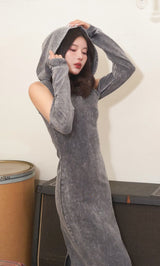 モデル：160cm（着用サイズ：FREE　着用カラー：C-GRY）