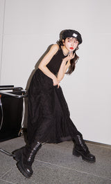 モデル：160cm（着用サイズ：FREE　着用カラー：BLK）