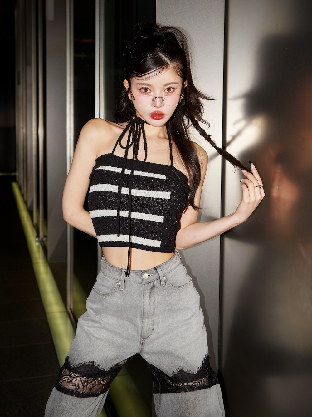 ボーダーベアホルターニットトップス – Darich (ダーリッチ)