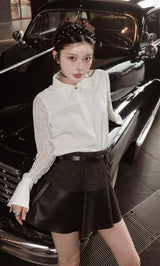 モデル：160cm（着用サイズ：S　着用カラー：BLK）