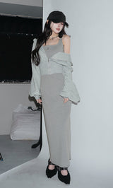 モデル：160cm（着用サイズ：FREE　着用カラー：GRY）