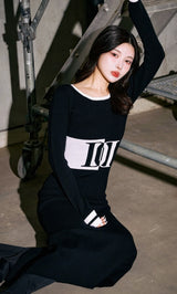 モデル：160cm（着用サイズ：FREE　着用カラー：BLK）