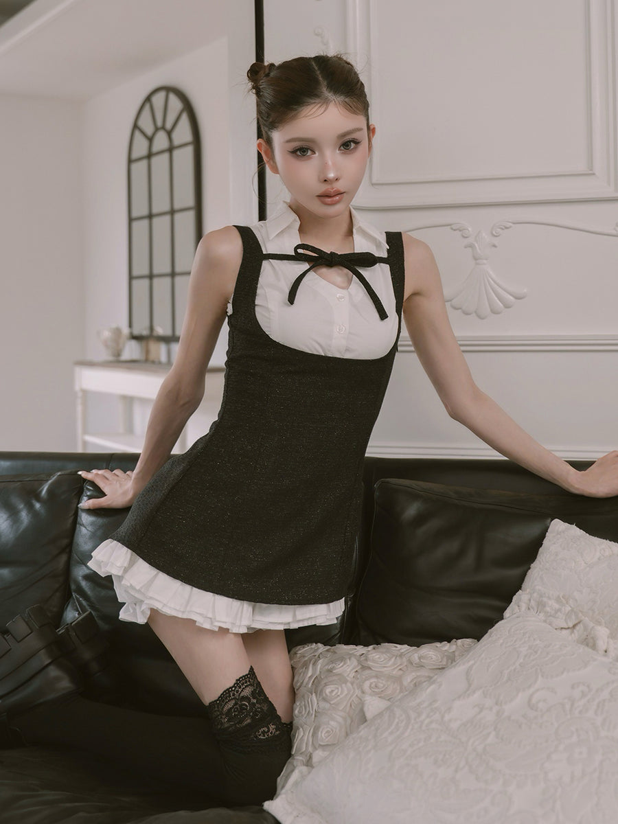 モデル：160cm（着用サイズ：FREE　着用カラー：BLK）