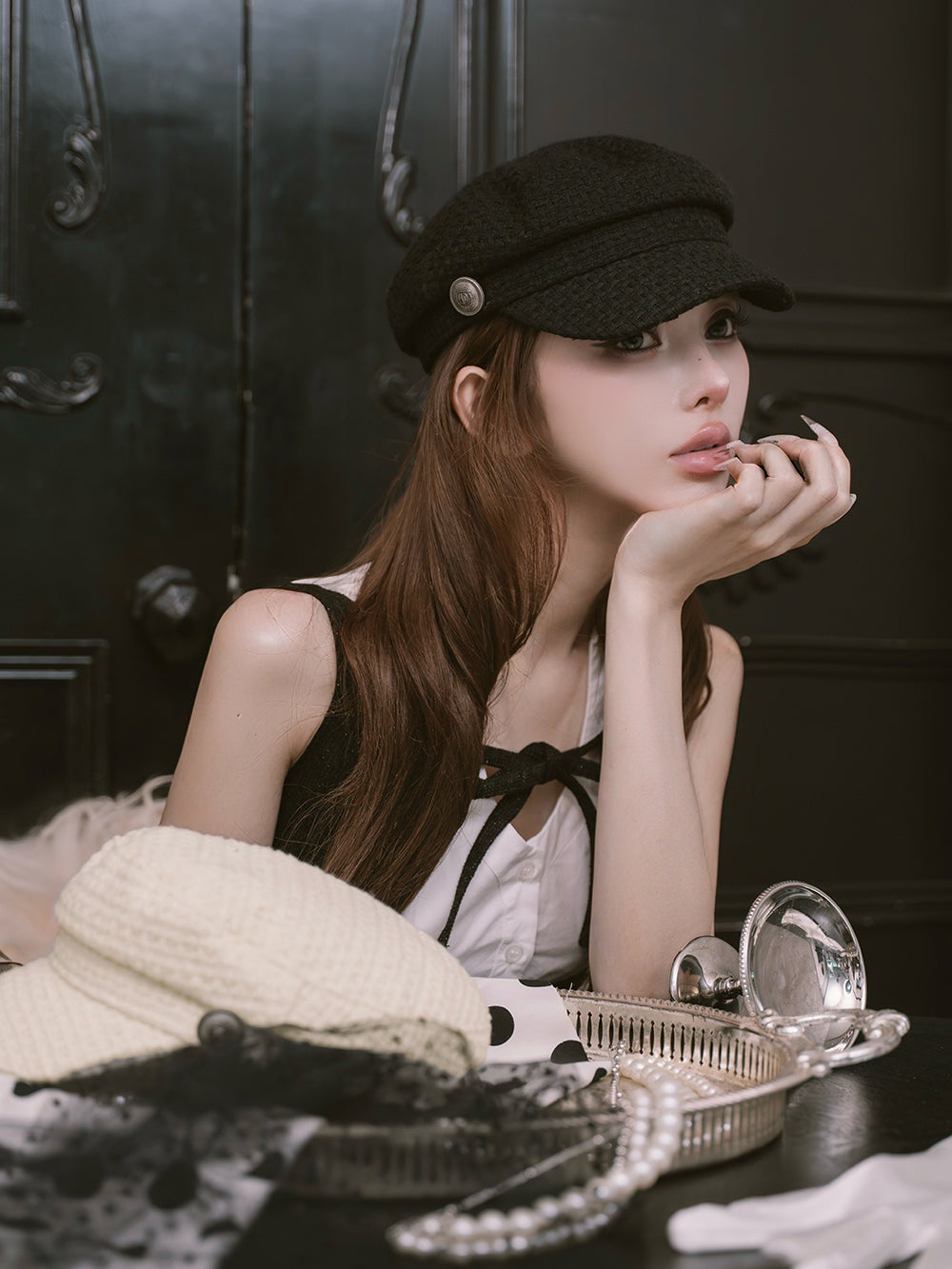 プレーンツイードキャスケット