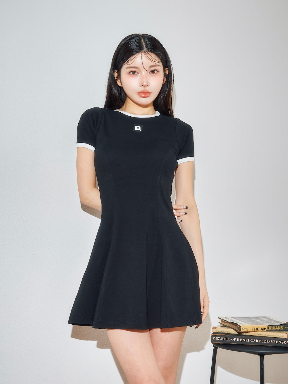 モデル：160cm（着用サイズ：FREE　着用カラー：BLK）