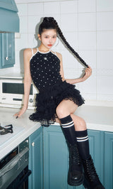モデル：160cm（着用サイズ：FREE　着用カラー：BLK）