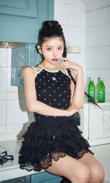 モデル：160cm（着用サイズ：FREE　着用カラー：BLK）