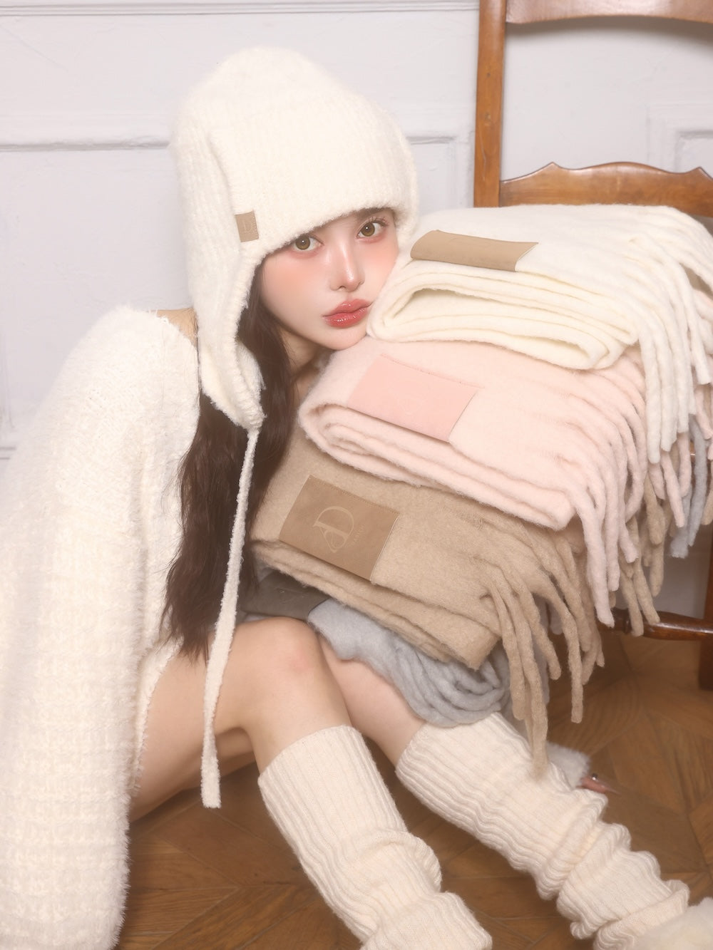 レザータグパッチフライトキャップ