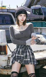 モデル：160cm（着用サイズ：FREE　着用カラー：C-GRY）