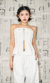 モデル：160cm（着用サイズ：FREE　着用カラー：WHT）