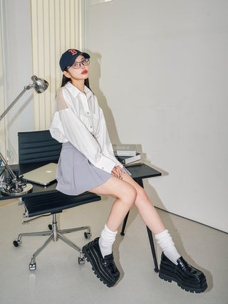 モデル：160cm（着用サイズ：FREE　着用カラー：WHT）