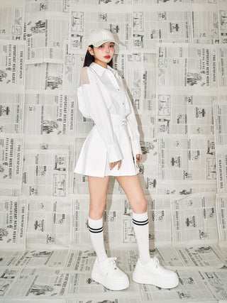 モデル：160cm（着用サイズ：FREE　着用カラー：WHT）
