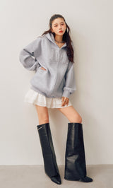 モデル：160cm（着用サイズ：FREE　着用カラー：GRY）