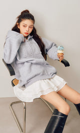 モデル：160cm（着用サイズ：FREE　着用カラー：GRY）