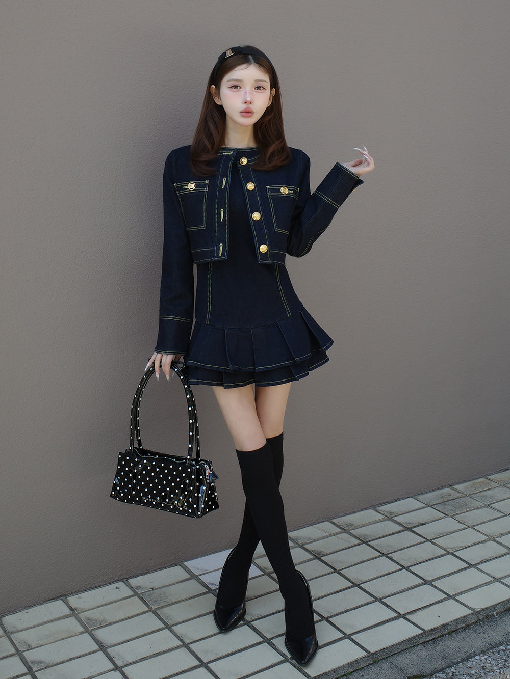 モデル：160cm（着用サイズ：S　着用カラー：IND）