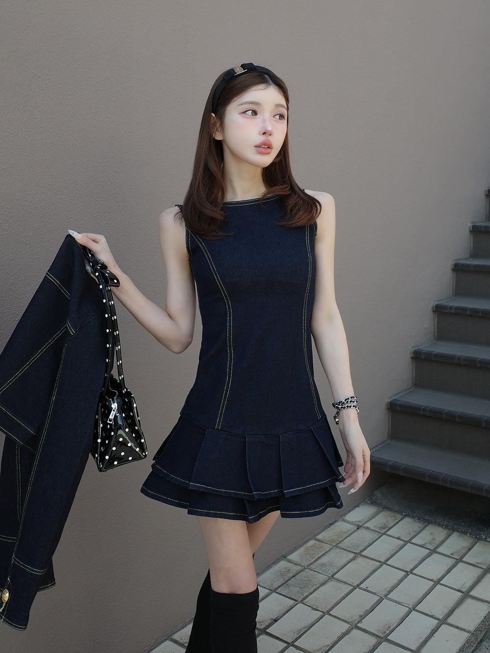 モデル：160cm（着用サイズ：FREE　着用カラー：IND）