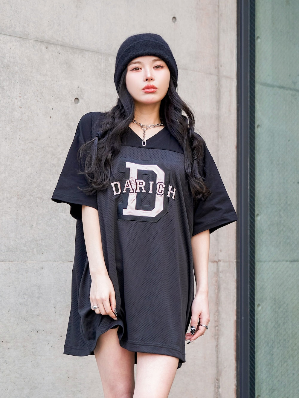 メッシュアップリケビッグTシャツ – Darich