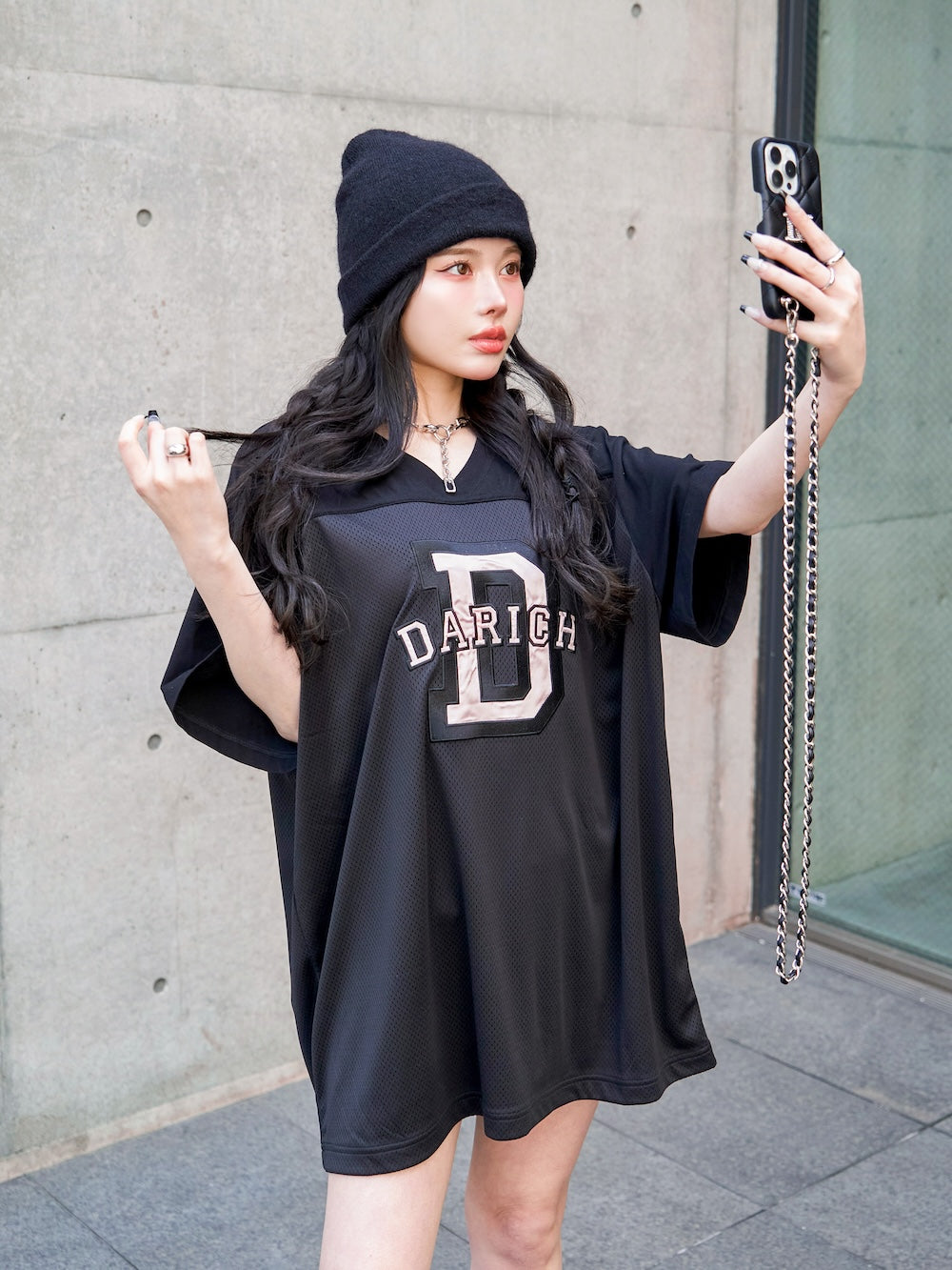 メッシュアップリケビッグTシャツ – Darich