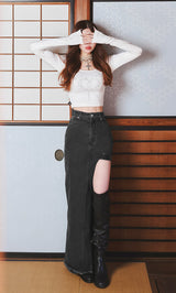 モデル：160cm（着用サイズ：S　着用カラー：BLK）