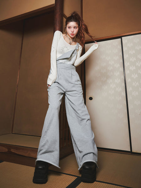 Sweat Wide Strap Overalls