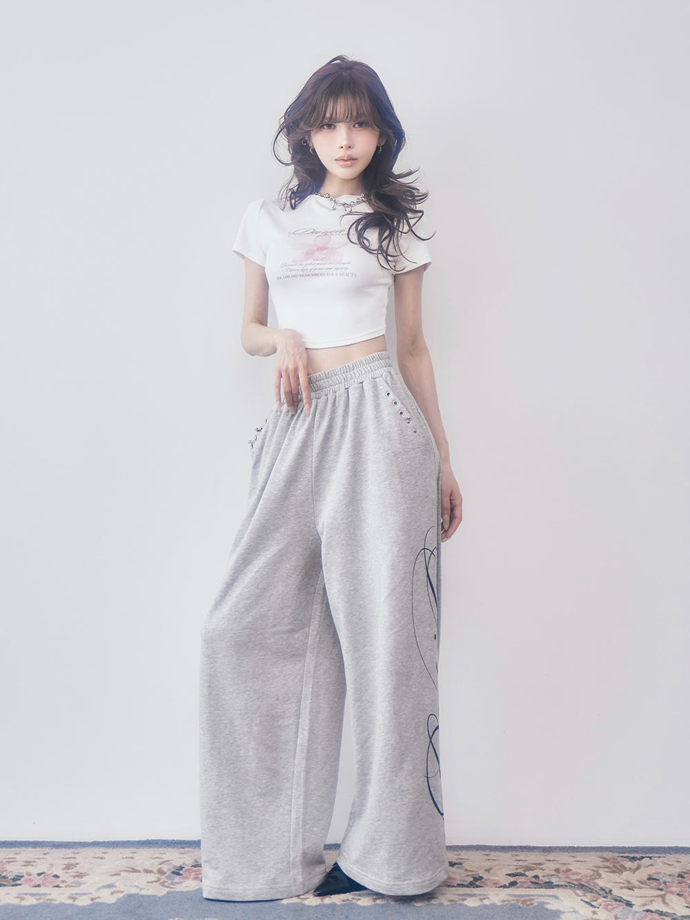わー♡＼(^^)／お洋服出品中様　darichブラックF Orchidflower Tシャツ – Darich