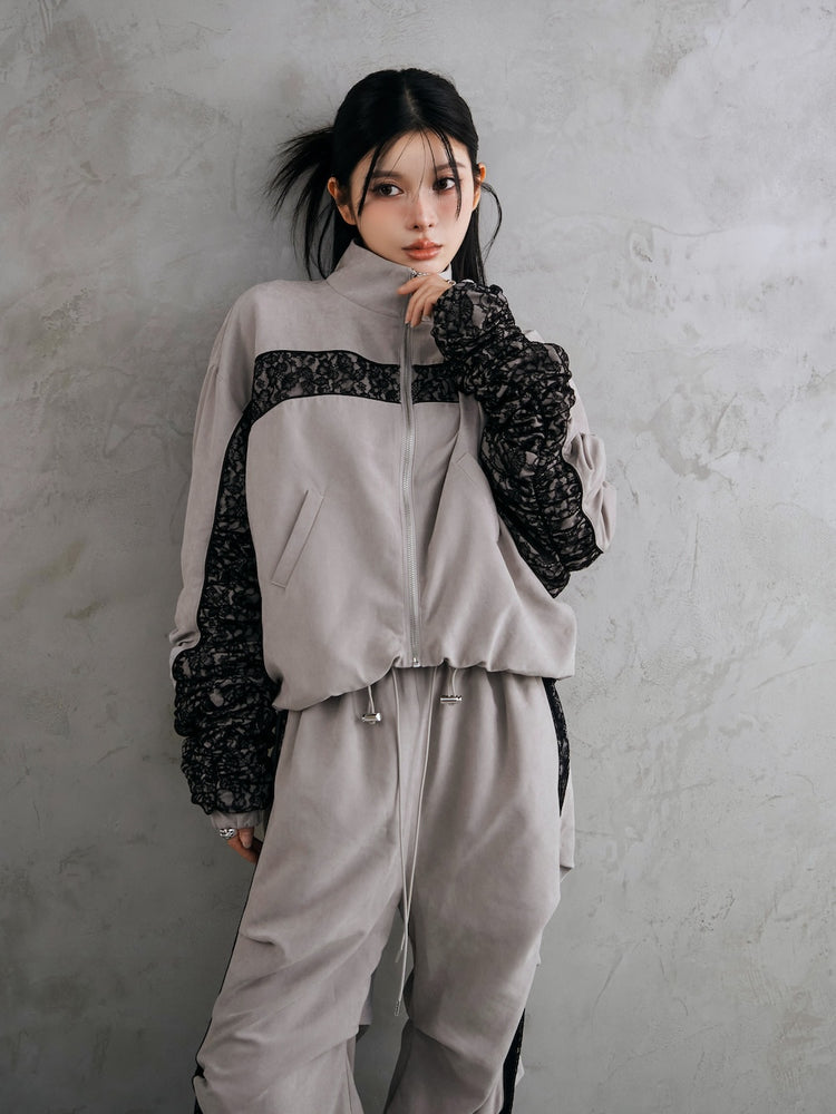 レースドッキングボリュームギャザーセットアップ – Darich