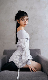モデル：160cm（着用サイズ：FREE　着用カラー：L-GRY）