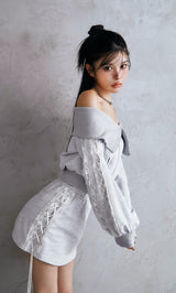 モデル：160cm（着用サイズ：FREE　着用カラー：L-GRY）