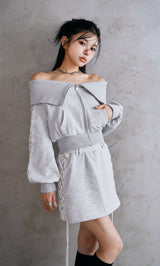 モデル：160cm（着用サイズ：FREE　着用カラー：L-GRY）