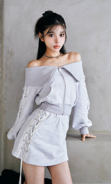 モデル：160cm（着用サイズ：FREE　着用カラー：L-GRY）