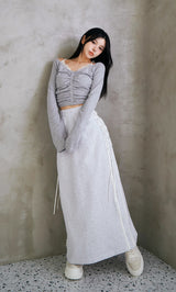 モデル：160cm（着用サイズ：FREE　着用カラー：L-GRY）