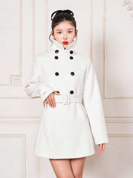 Melton Stand Collar Coat