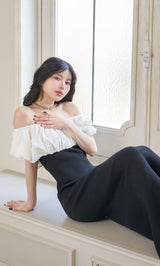 モデル：160cm（着用サイズ：FREE　着用カラー：BLK）