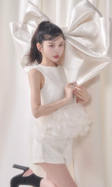 モデル：160cm（着用サイズ：FREE　着用カラー：WHT）