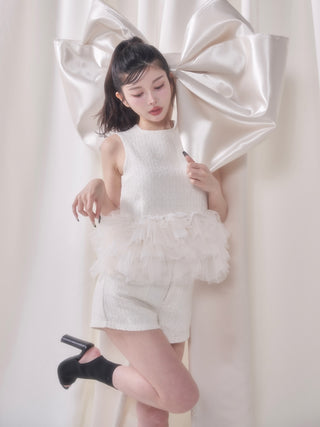 モデル：160cm（着用サイズ：FREE　着用カラー：WHT）