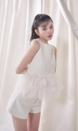 モデル：160cm（着用サイズ：S　着用カラー：WHT）