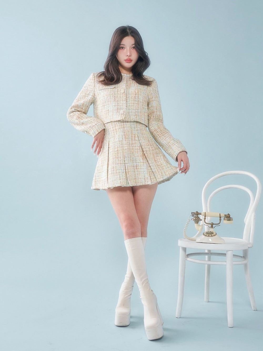 ファンシーツイードフレアミニスカート – Darich (ダーリッチ)