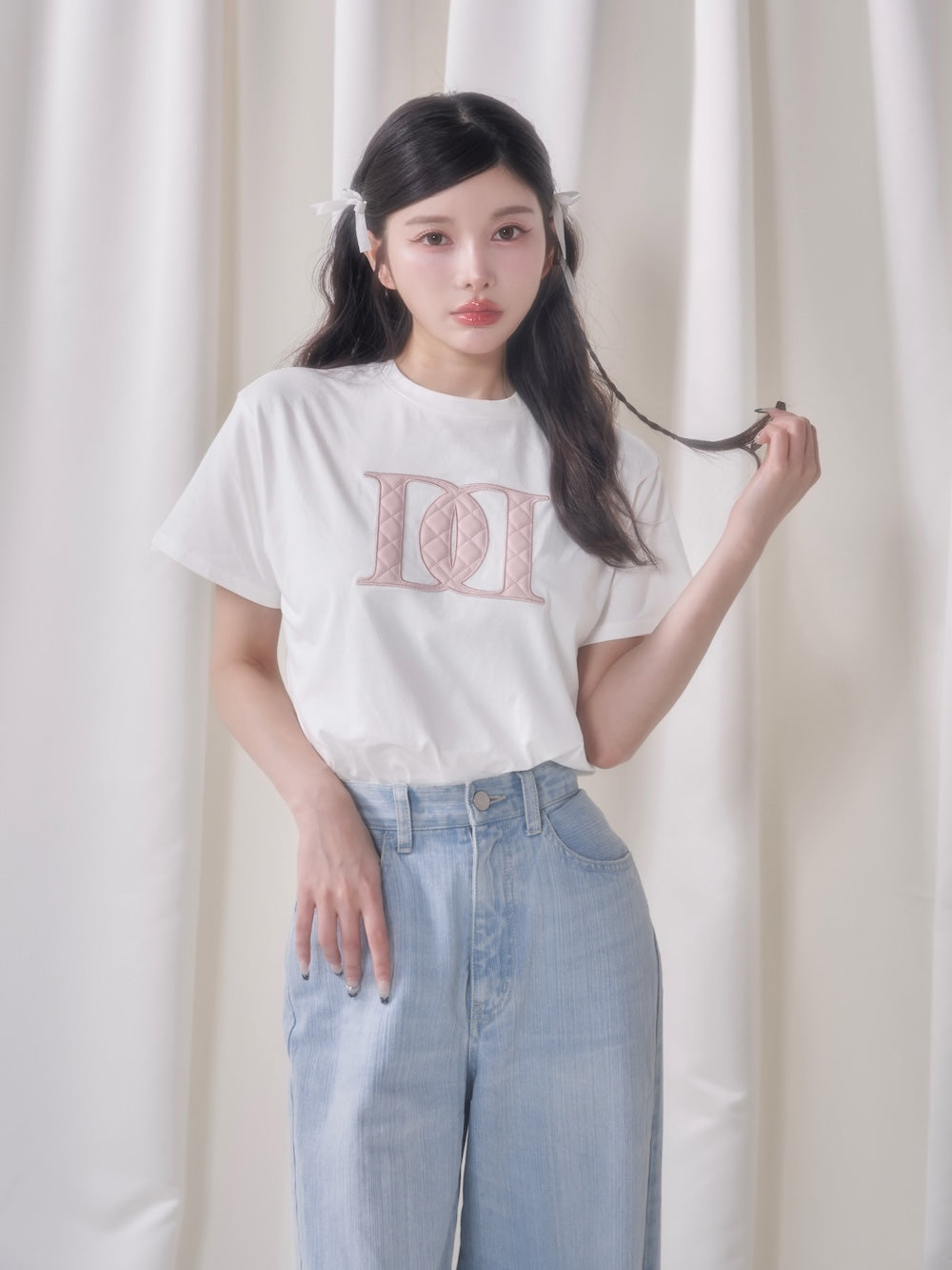 モデル：160cm（着用サイズ：FREE　着用カラー：WHT）