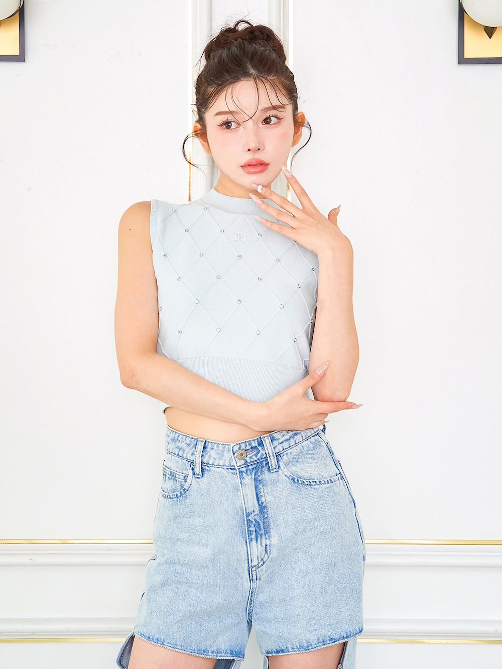 ストーンダイヤニットトップス – Darich