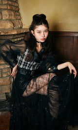 モデル：160cm（着用サイズ：FREE　着用カラー：BLK）